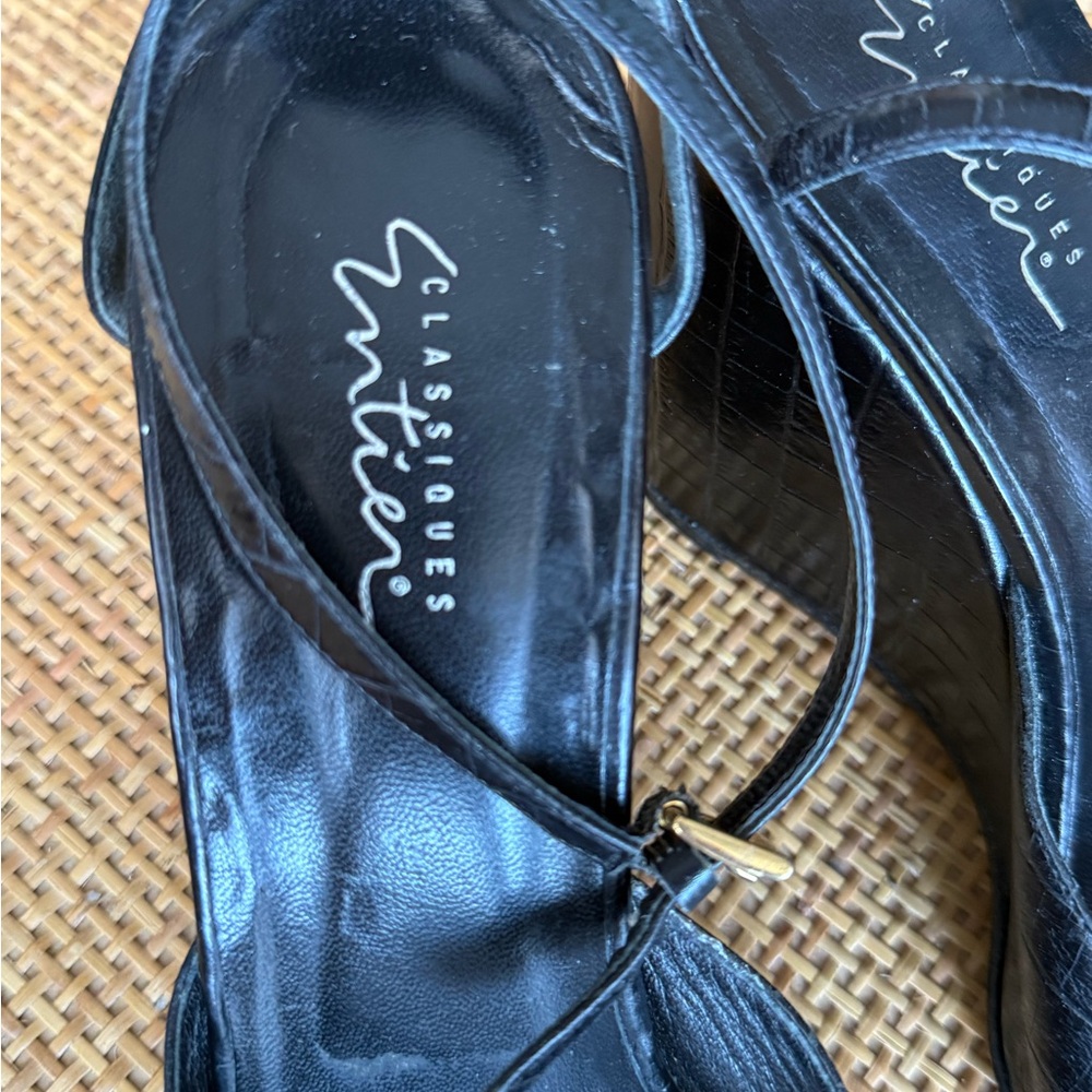 Black Wedge Sandals - Picture 6 of 11